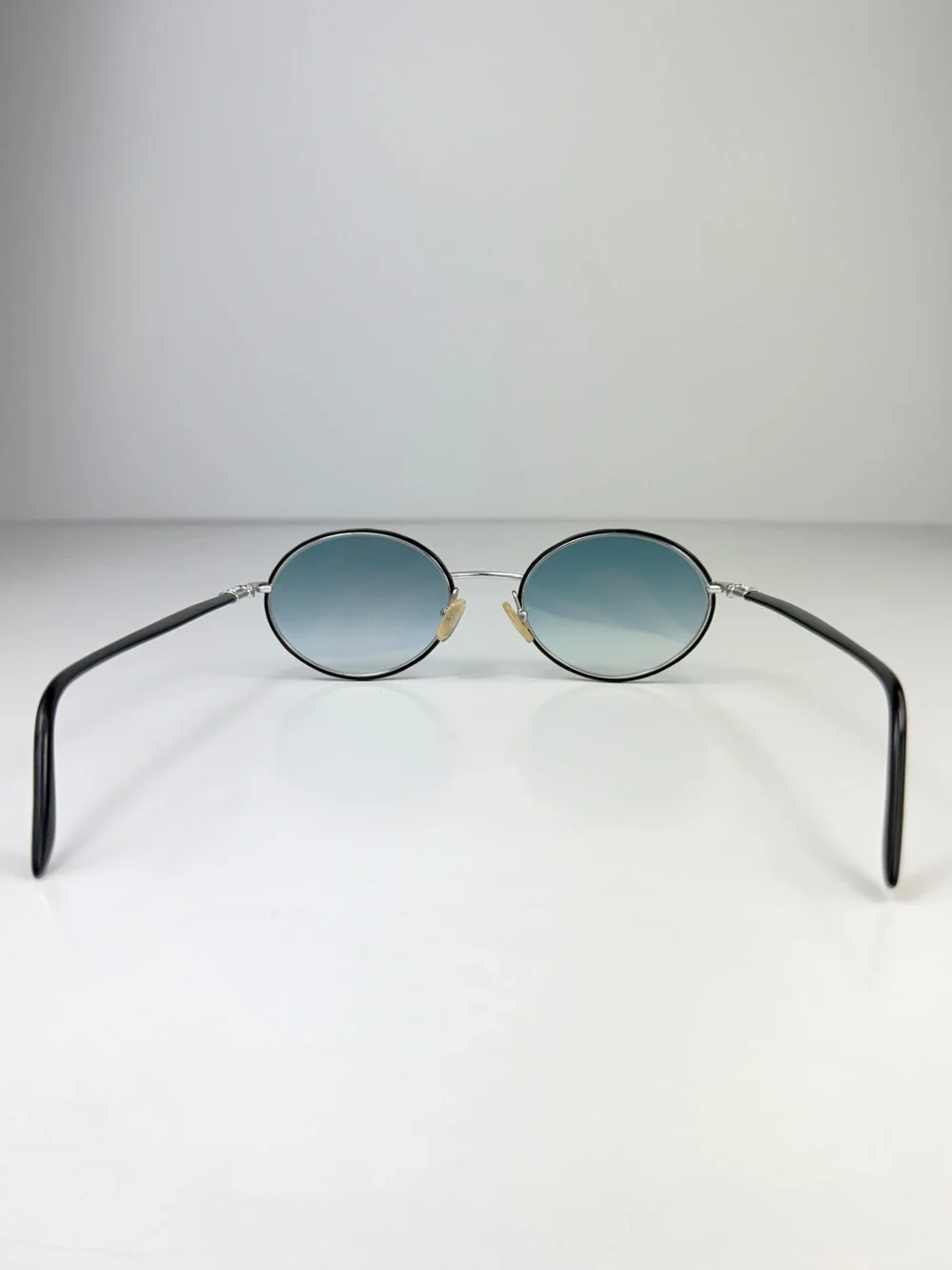 Vintage Christian Dior 2057 79D Sunglasses Custom Teal Mirror Oval 90s Full Set
